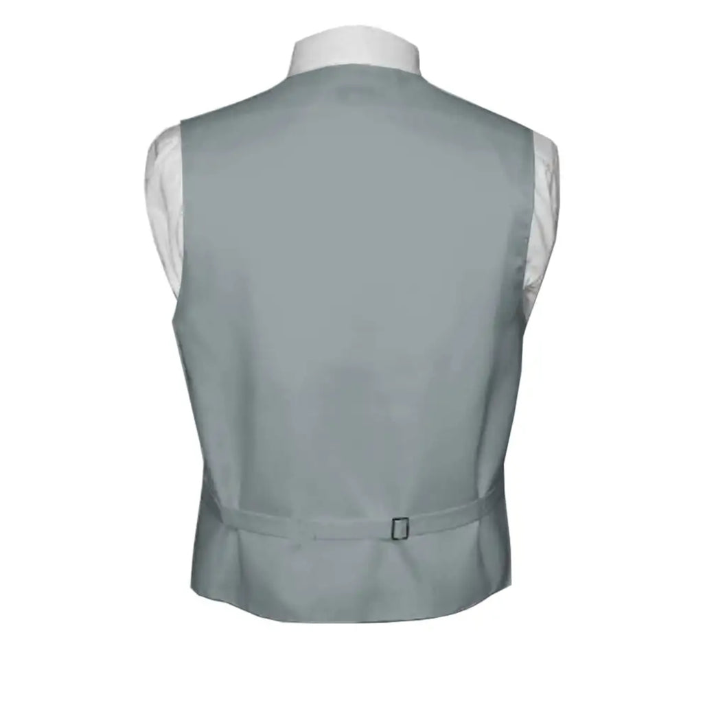Silver Paisley Tuxedo Vest Set with Tie & Pocket Square
